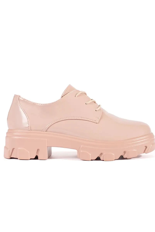 Halbboots mit Lackeffekt und Plattform