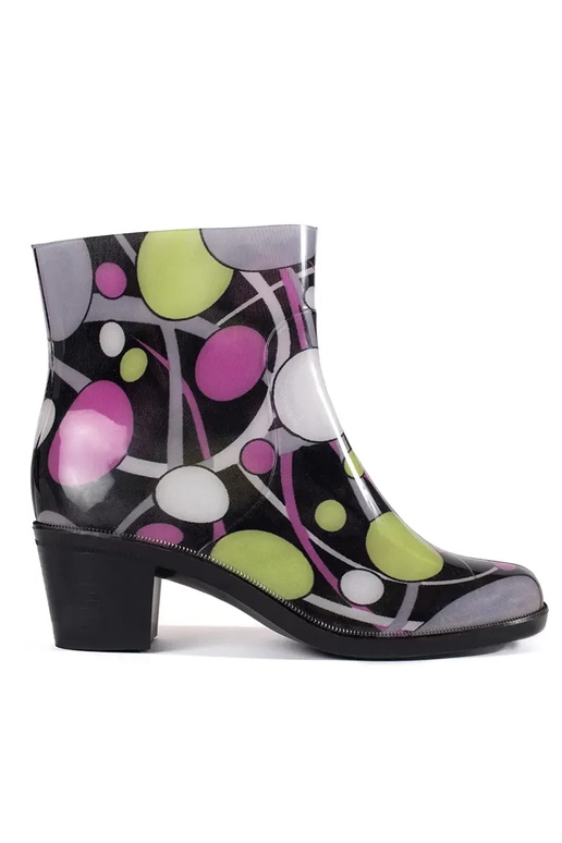 Punktierte Gummistiefel mit Absatz Punktierte Gummistiefel mit Absatz