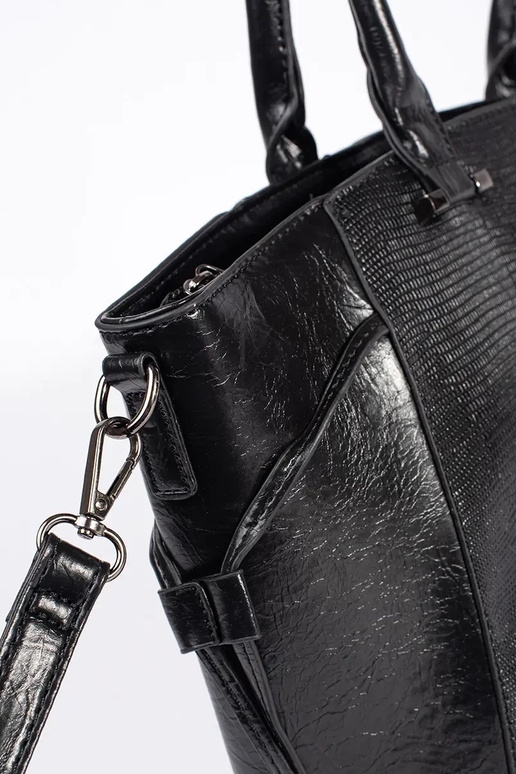 Schwarze große Handtasche mit...