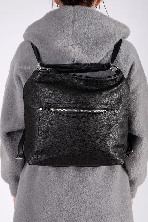 Schwarze Handtasche-Rucksack