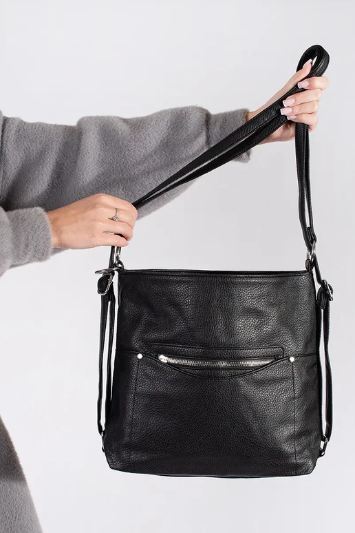 Schwarze Handtasche-Rucksack