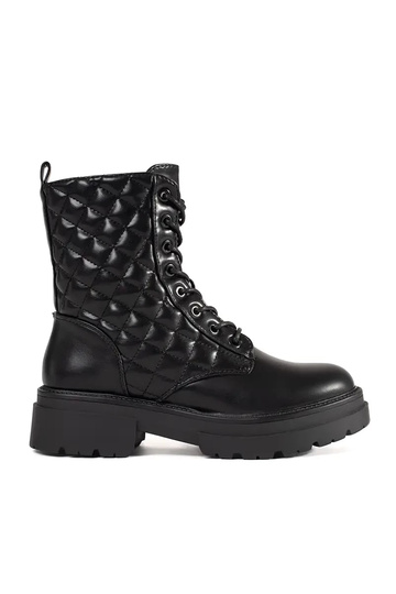 Schwarze gesteppten Stiefel...