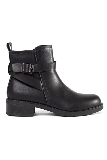 Schwarze Schuhe mit flachem...