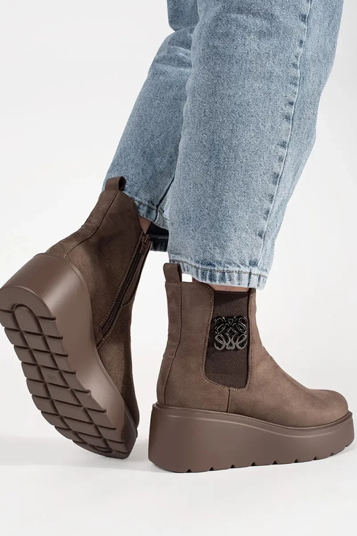 Braune Wildleder Chelsea-Stiefel