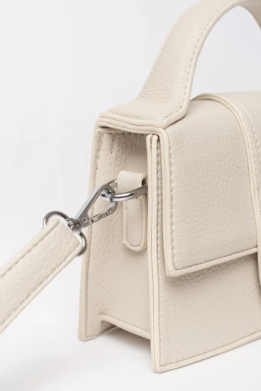Beige kleine Tasche mit Griff