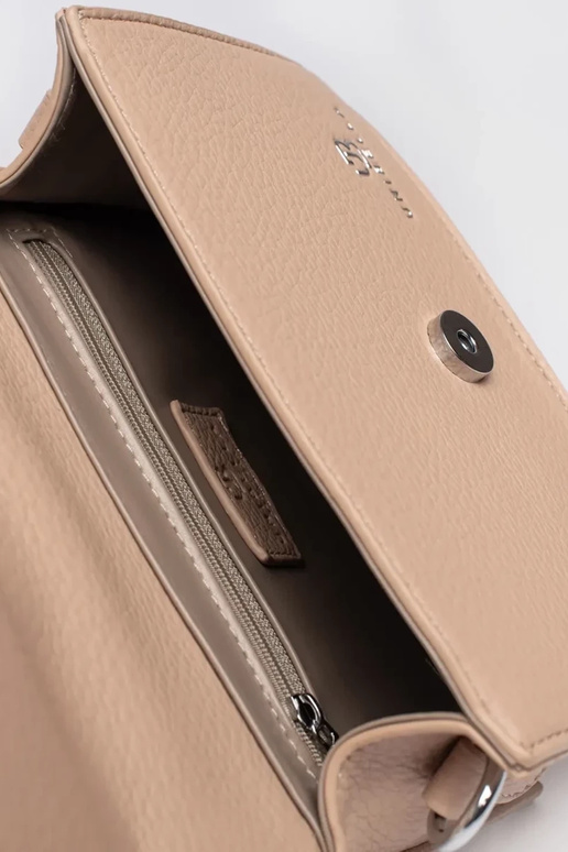 Beige kleine Tasche mit Griff