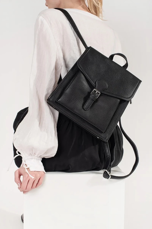 Schwarze Damen-Rucksacktasche Schwarze Damen-Rucksacktasche