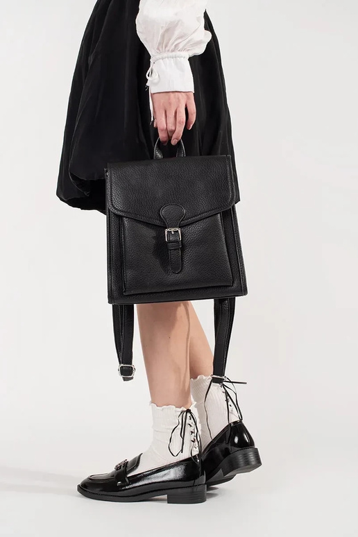 Schwarze Damen-Rucksacktasche Schwarze Damen-Rucksacktasche