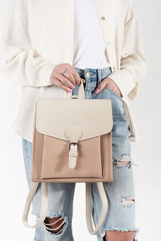 Rucksack in Elfenbeinfarbe