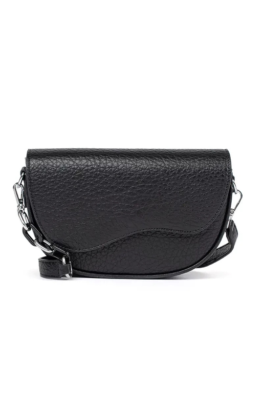 Schwarze Postbotenhandtasche