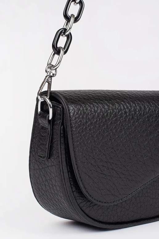 Schwarze Postbotenhandtasche