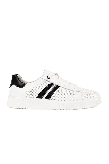 Weiße Sportliche Schuhe aus...
