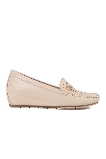 Sandfarbene Damen Ankle...