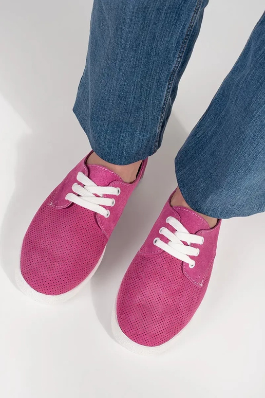 Rosa Ajour-Schuhe aus Naturleder Rosa Ajour-Schuhe aus Naturleder