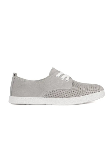 Graue Ajour-Schuhe aus...