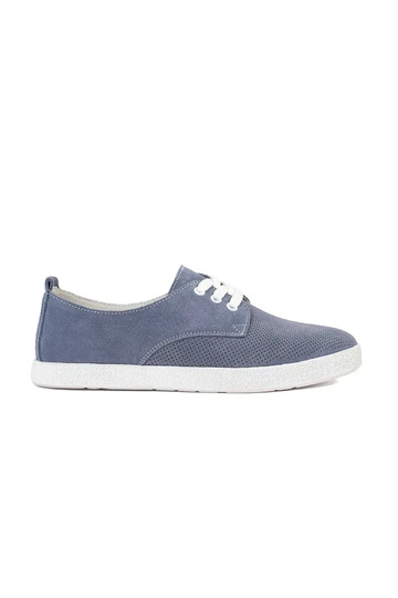 Blaue Schuhe aus Naturleder...