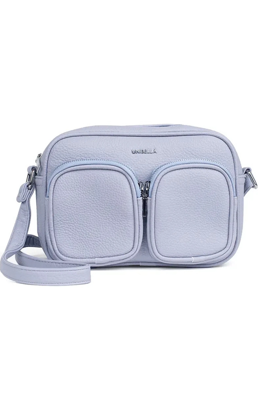 Violette kleine Handtasche mit Taschen