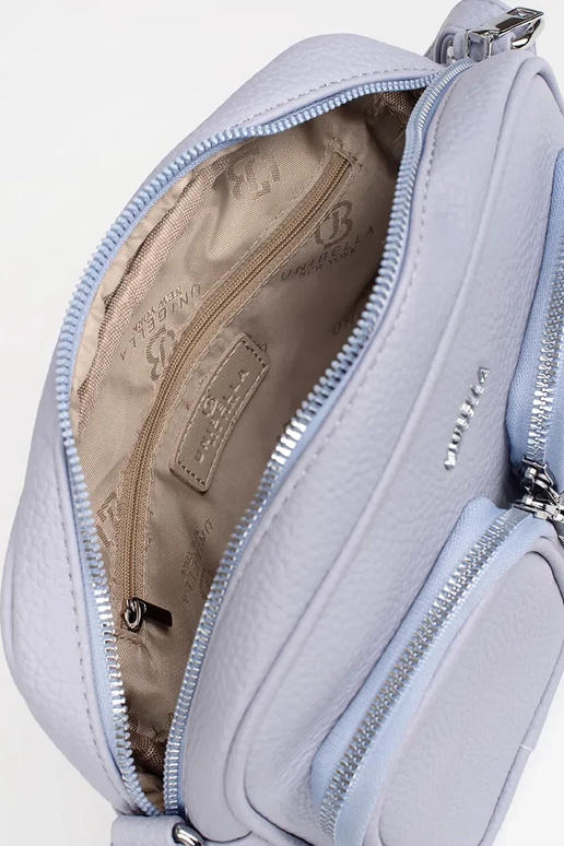 Violette kleine Handtasche mit Taschen