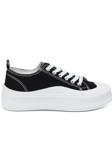 Schwarz-weiße Sneakers mit...