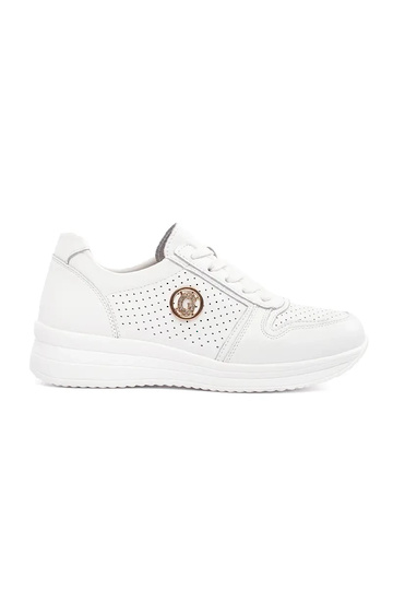 weiße Sneakers aus echtem...