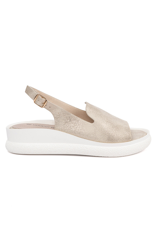 Bequeme Sandalen für Damen in Goldfarbe Bequeme Sandalen für Damen in Goldfarbe