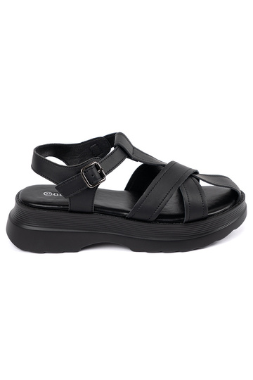Schwarze Sandalen mit...