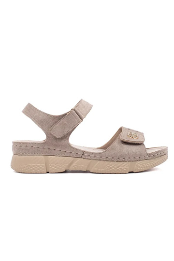 sandfarbene Sandalen für...