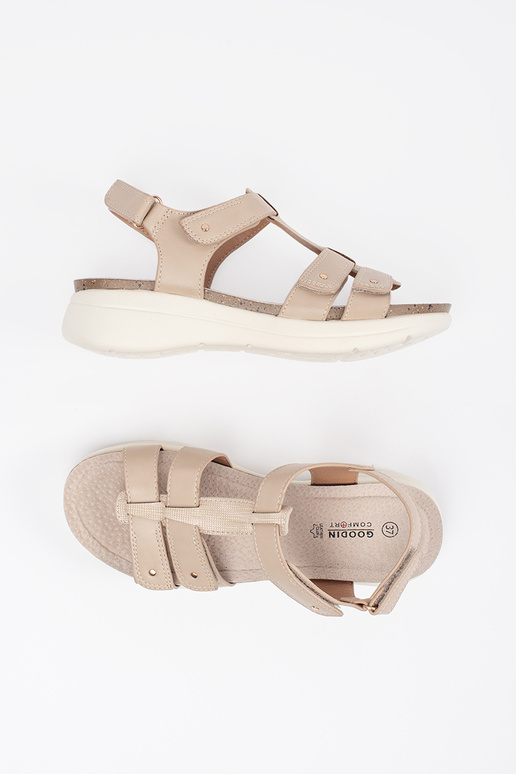 Bequeme Sandalen für Frauen in Sandfarbe