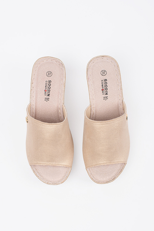 Goldfarbene Wedges für Damen