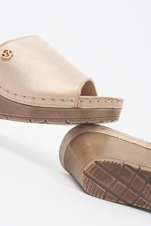 Goldfarbene Wedges für Damen