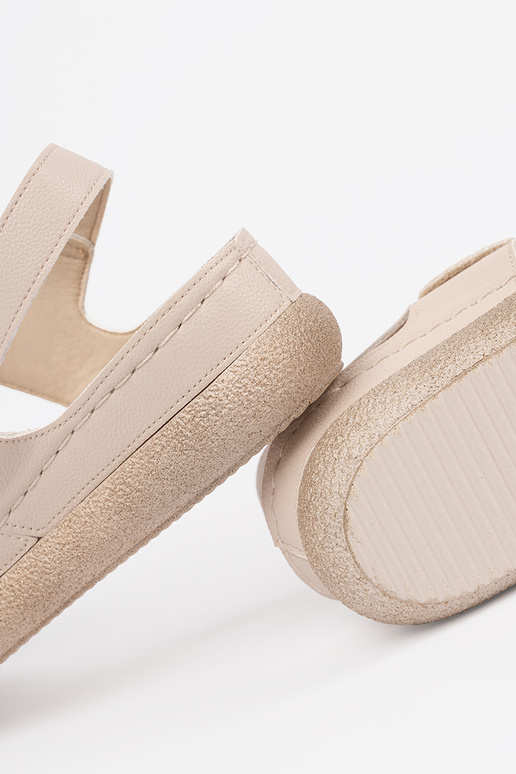 Damen Sandalen in Elfenbein mit Velcro