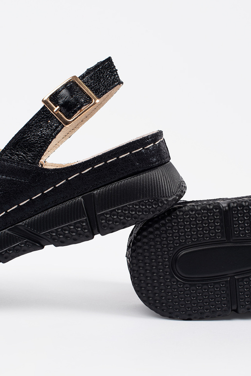 Schwarze flache Sandalen Schwarze flache Sandalen