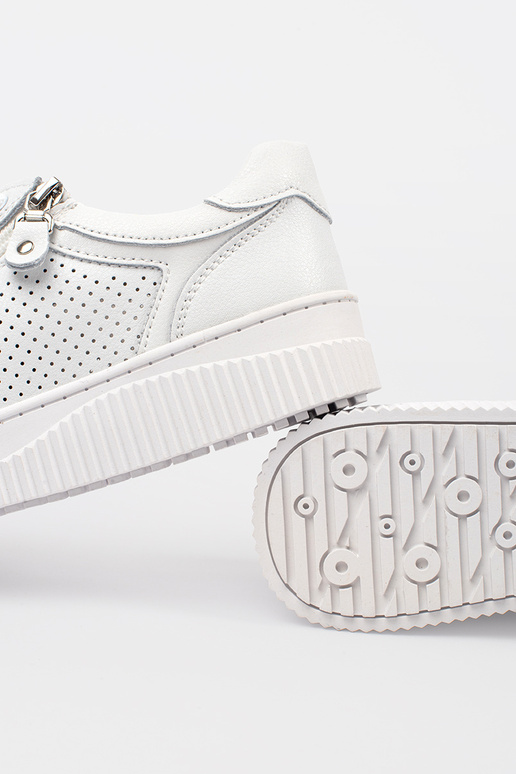 Weiße Sneakers mit Plattform aus...