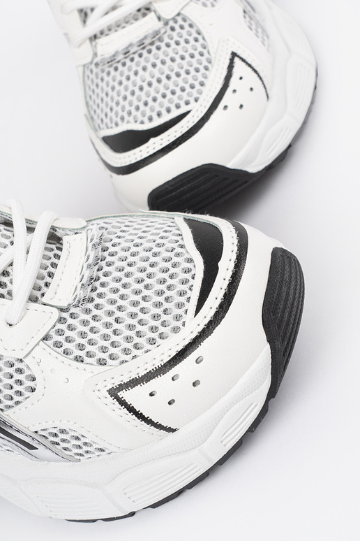 Damen Weiße-Schwarze Sportschuhe mit... Damen Weiße-Schwarze Sportschuhe mit...