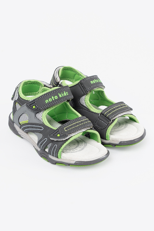 Graue Jungen-Sandalen