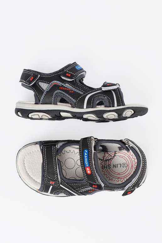 Schwarze Jungen Sandalen