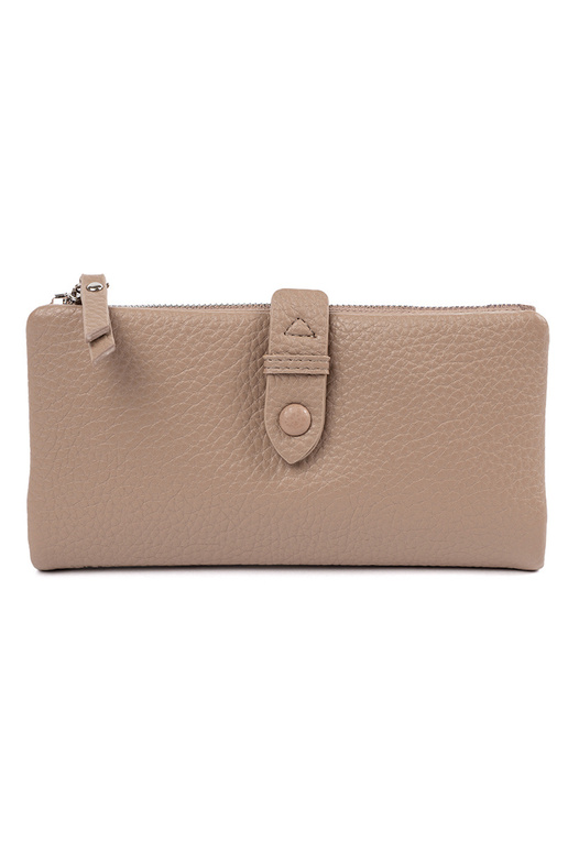 Elfenbeinfarbene Damenbörse mit Fächern Elfenbeinfarbene Damenbörse mit Fächern