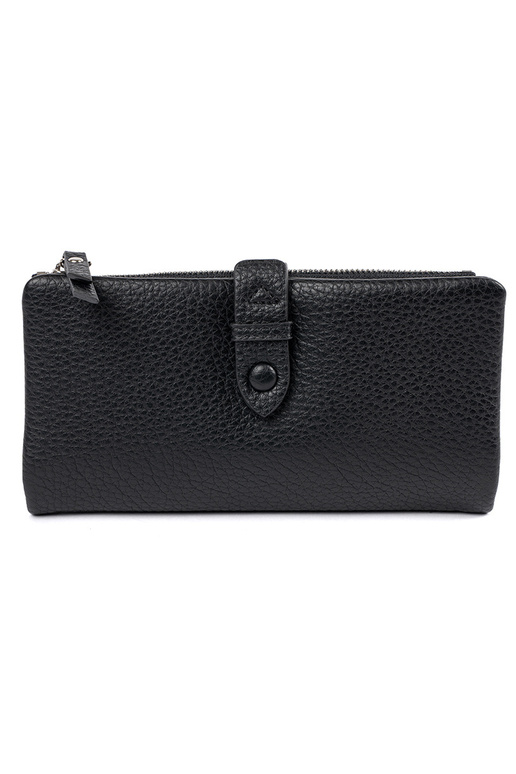 Schwarze Damenbörse mit Fächern Schwarze Damenbörse mit Fächern