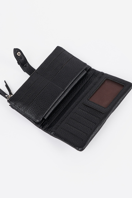 Schwarze Damenbörse mit Fächern Schwarze Damenbörse mit Fächern