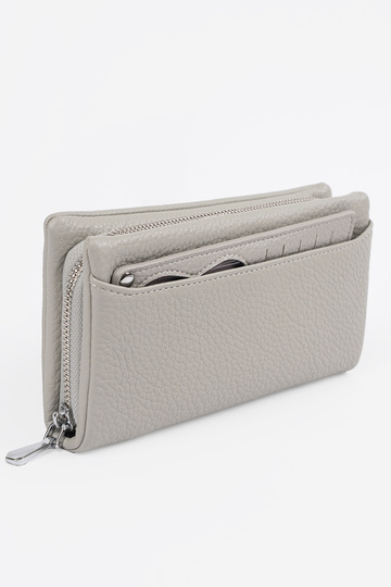 Große Damenbörse in grau 2
