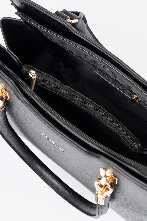 Schwarze Damenhandtasche-Koffer Schwarze Damenhandtasche-Koffer