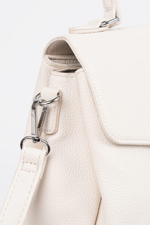 Hellsandfarbene Handtasche mit Griff