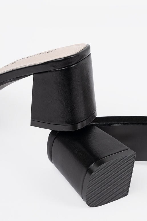 Damen Schwarz-Weiß Absatzpantoffeln...