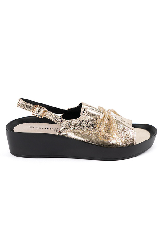 Goldfarbene Damen-Sandalen auf...