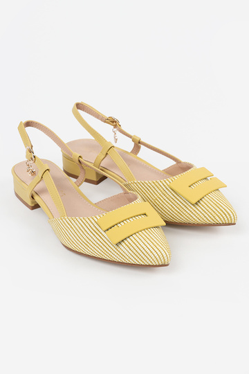 Damen gelbe Sandalen mit... 2