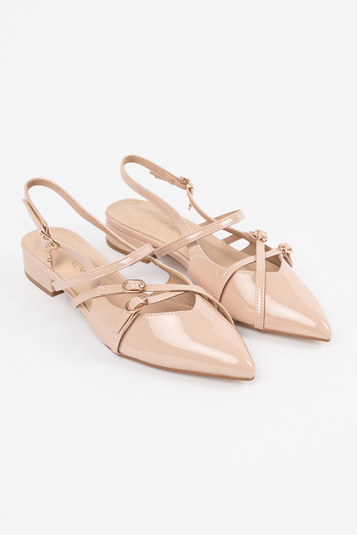 Lackierte Damen Sandfarben High Heels...