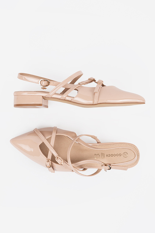 Lackierte Damen Sandfarben High Heels...