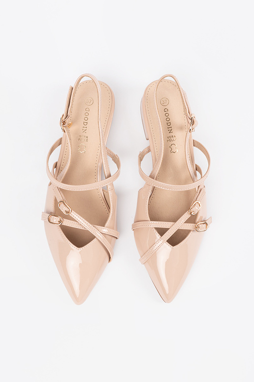 Lackierte Damen Sandfarben High Heels...