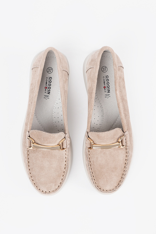 Beige Mokassins aus natürlichem Leder Beige Mokassins aus natürlichem Leder