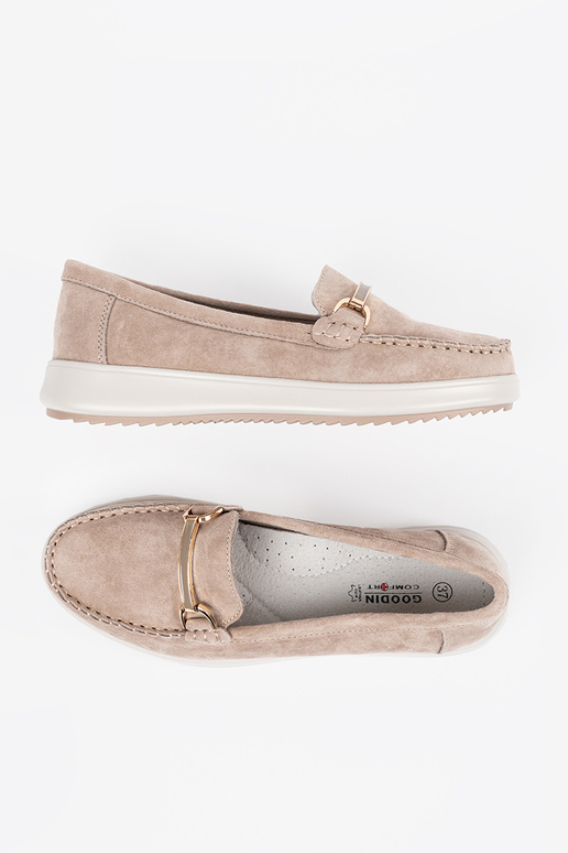 Beige Mokassins aus natürlichem Leder Beige Mokassins aus natürlichem Leder
